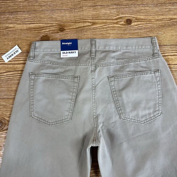 Old Navy Straight Built-In Flex Jeans Men’s Size 32x30 NWT Tan Khaki - Picture 4 of 16